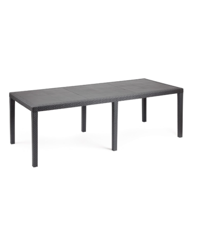 Mesa Queen antracite extensivel 220x90x72cm