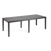 Mesa Queen antracite extensivel 220x90x72cm