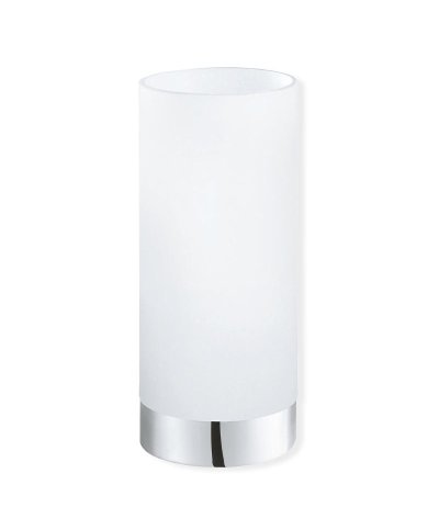 Candeeiro de mesa vidro branco damasco 1X60W E27 Ø10cmx21cm