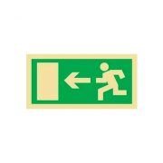 Sinal saida emergencia (esquerda) 20x10cm