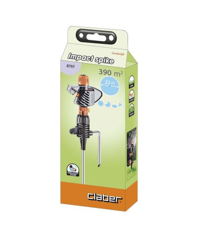 Aspersor c/ rotacao 0-360° c/ espeto max. 397m2