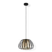 Suspensao aco pt/ouro encinitos 1XE27 40W Ø38cmx110cm