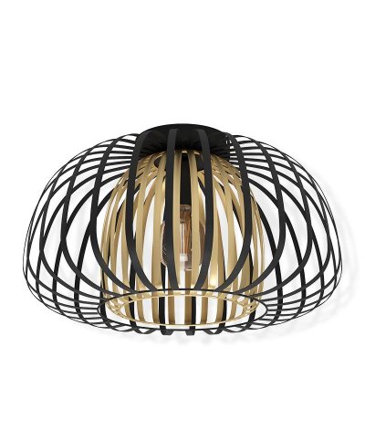 Suspensao aco pt/ouro encinitos 1XE27 40W Ø38cmx110cm