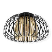 Suspensao aco pt/ouro encinitos 1XE27 40W Ø38cmx110cm