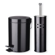 Conjunto wc em preto balde + piacaba