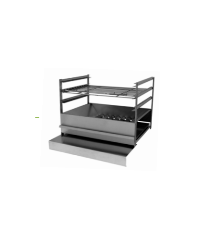 Churrasqueira de pousar 50x45cm inox