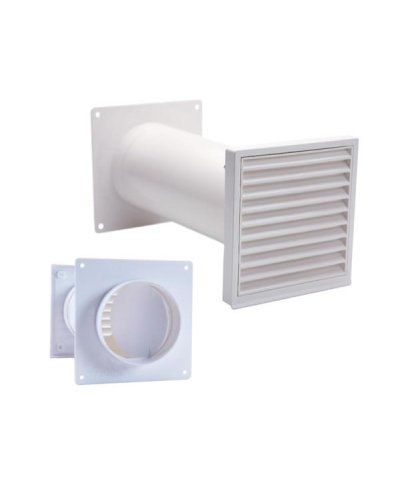 Kit tubo telescop.+grelha valvula D10 com ABS branco