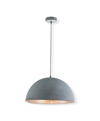 Candeeiro em metal cinza mate 58308H , metal prateado cinza