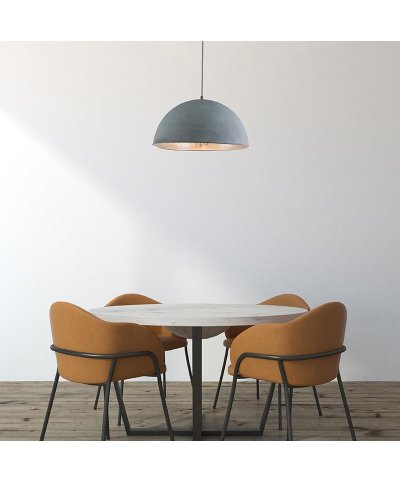 Candeeiro em metal cinza mate 58308H , metal prateado cinza