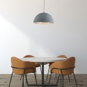 Candeeiro em metal cinza mate 58308H , metal prateado cinza