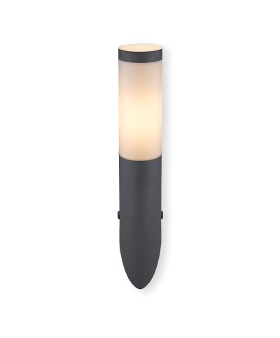 Aplique steel antracite IP44 1xE27