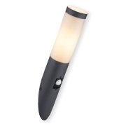 Aplique ext. steel antracite IP44 1xE27 c/ sensor de mov.