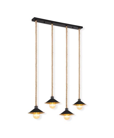 Suspensao diana 4XE27 112.5cmxØ22cmx170cm 60W