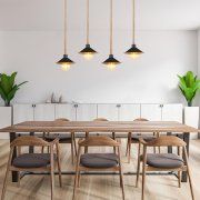 Suspensao diana 4XE27 112.5cmxØ22cmx170cm 60W