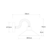 Aplique diana 1XE27 Ø22cmx18cmx29cm 60W