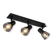 Regua claude 3XE14 alum/vidro preto 40W