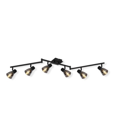 Regua claude 6XE14 alum/vidro preto 40W