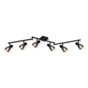 Regua claude 6XE14 alum/vidro preto 40W