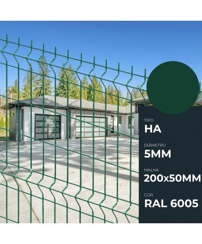 Painel de vedacao 250cmx150cm verde plastificado