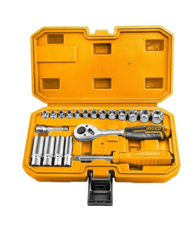 Jogo de chaves com roquete (20 pecas) 1/4