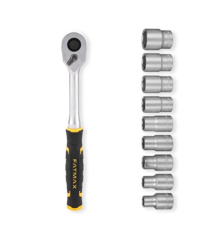 Conjunto Roquete 1/2" + 9 chaves de caixa
