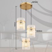 Suspensao GORLEY gold matt 3xE27