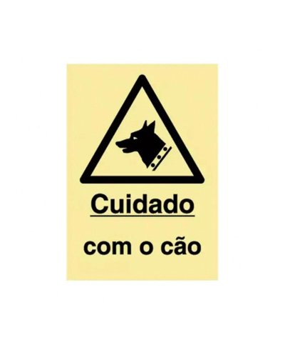 Sinal cuidado cao 15x20cm