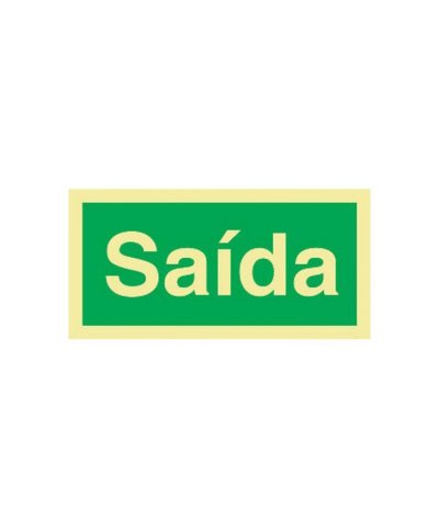 Sinal saida 20x10cm