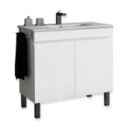 Conjunto movel + lavatorio Luup branco 60cm