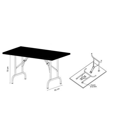 Par pernas de mesa 63x72cm cinza