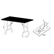 Par pernas de mesa 63x72cm cinza