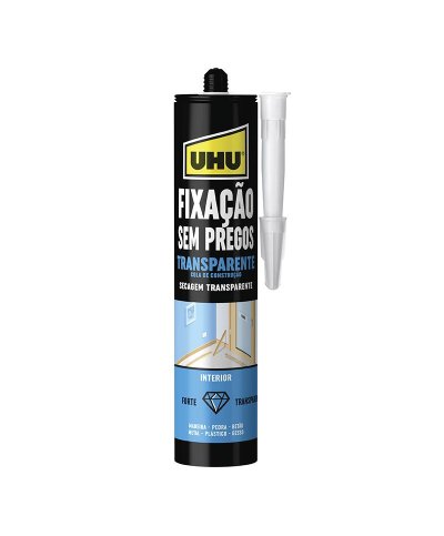 UHU Fixacao sem Pregos Transparente Sem Solventes 310g