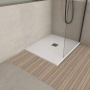 Base duche Sanitana Strat branca 100x80