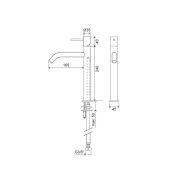 Misturadora ocean lavatorio alta preto mate