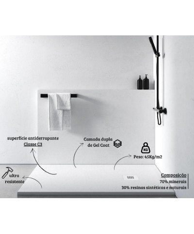 Base chuv. Casa Alves Cubo pedra branco 90x80