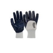 Luva nitrilo azul grosso dorso arej. tam.9 (1190)