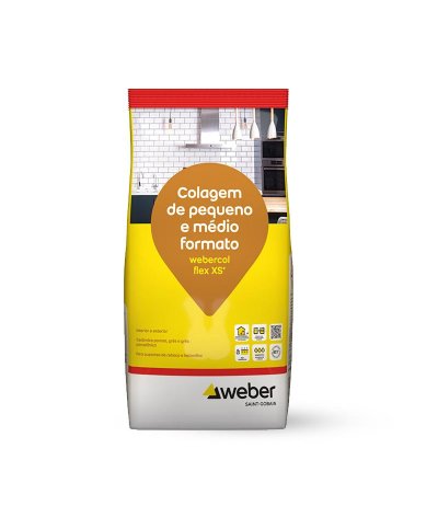 Cimento cola flexivel Weber Col Flex XS+ Cinza