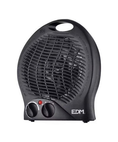 Aquecedor Elétrico EDM 1000-2000W Preto | Casa Alves