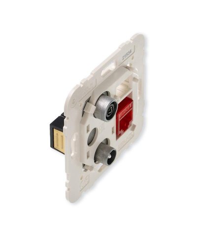 Tomada mista R-TV-RJ45 CAT 6 UTP est. 21534