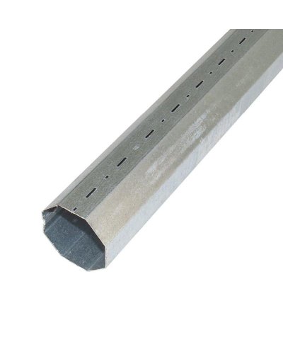Tubo oitavado 50mm zincado 1000mm