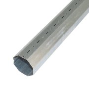 Tubo oitavado 50mm zincado 1000mm