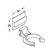 Grampa de plástico preta p/ rodapé