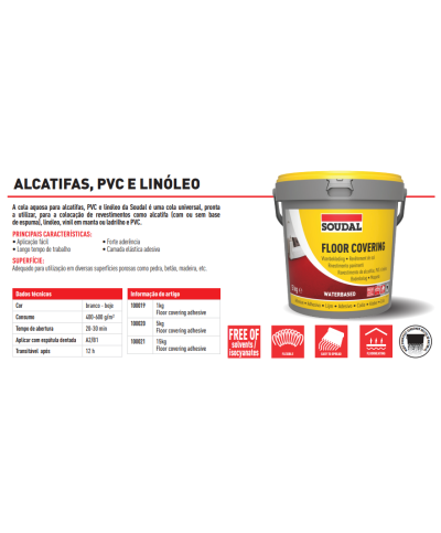 Cola alcatifas, PVC e linoleo 1kg