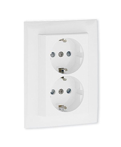 Tomada dupla monobloco c/obturador Efapel 90332 br