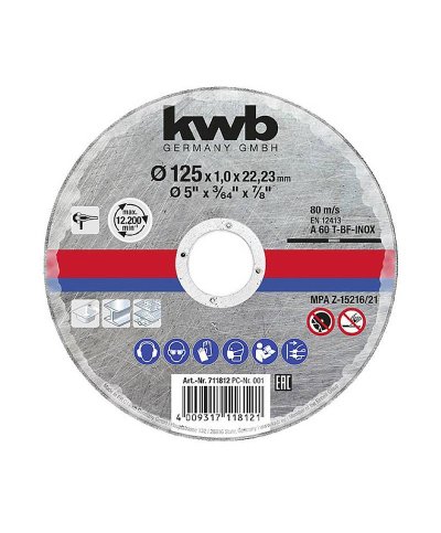 Disco corte inox 125x1