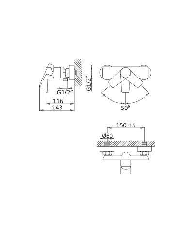 Monocomando de Duche Nautic cromado 1810401CR