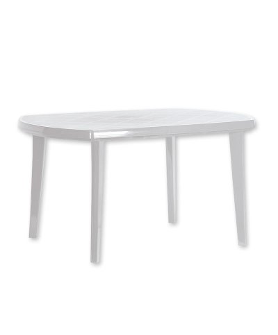 Mesa elise em polipropileno branca 137X90X74cm