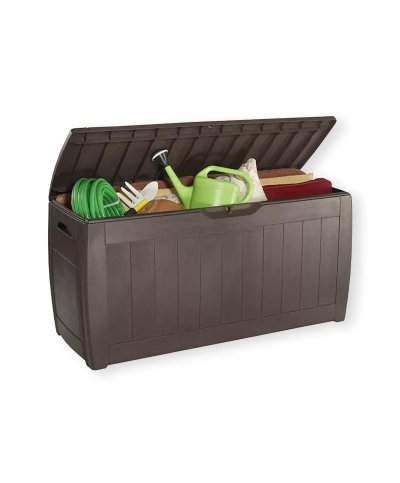 Arca de arrumacao 270L castanho 100% polipropileno