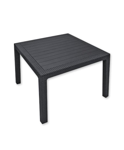 Mesa de Resina Quadrada Quartet Cinza | Casa Alves