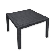 Mesa de Resina Quadrada Quartet Cinza | Casa Alves